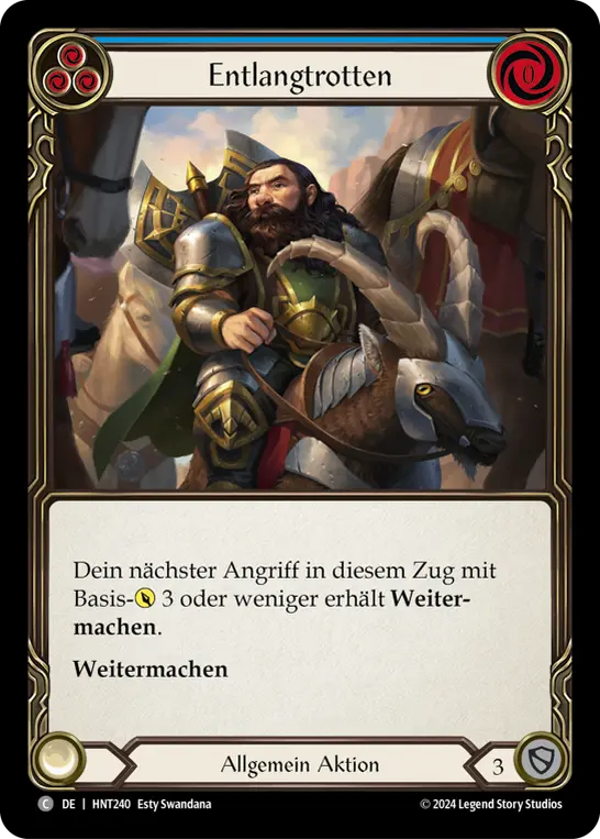 Card: Trot Along (blu)