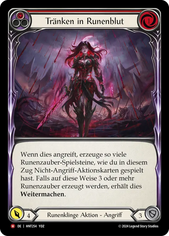 Card: Douse in Runeblood (red)
