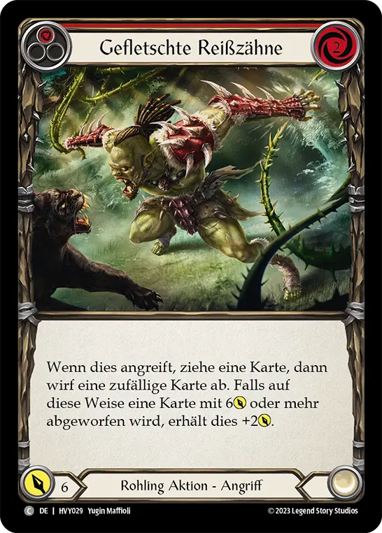 Card: Bare Fangs (red)