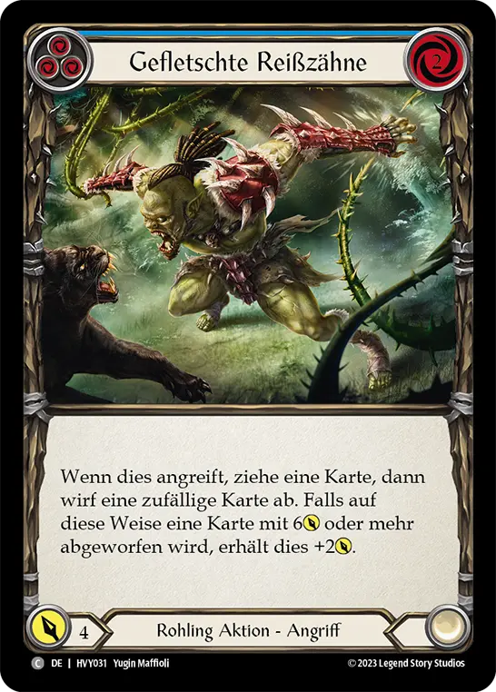 Card: Bare Fangs (blu)