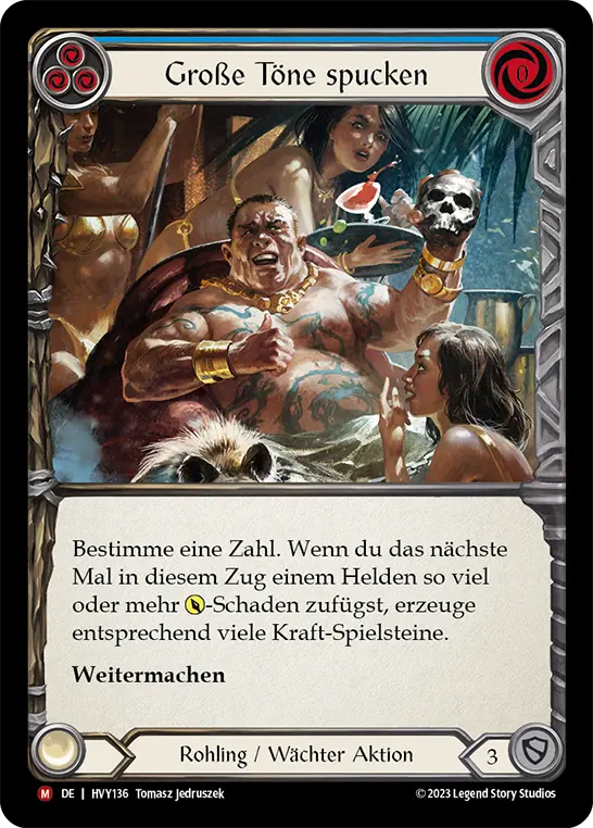 Card: Talk a Big Game (blu)