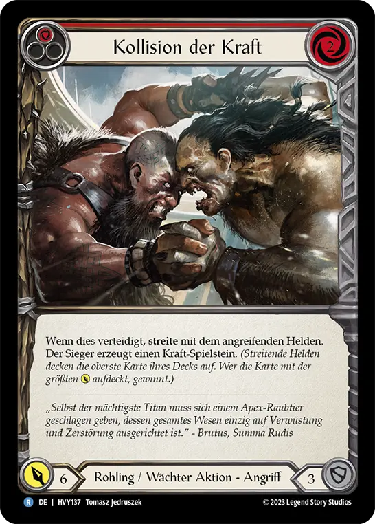 Card: Clash of Might (red)