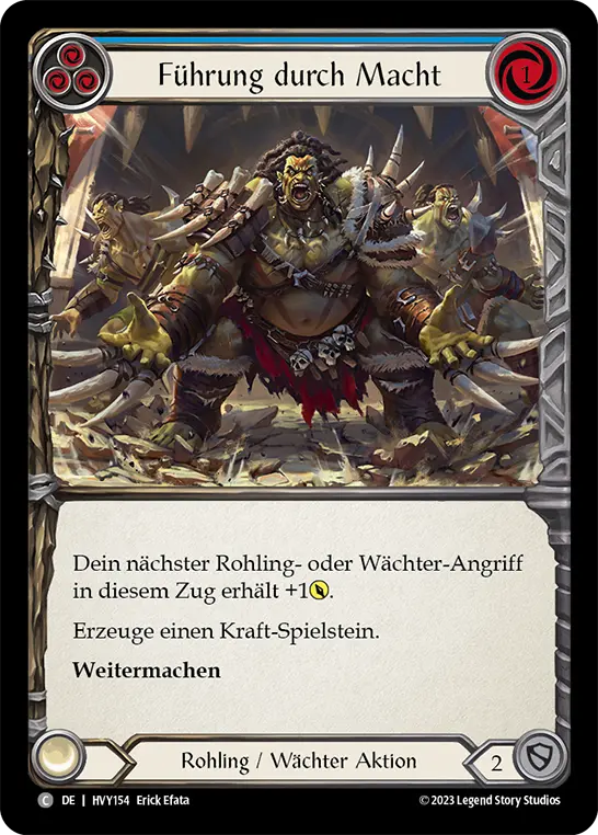 Card: Lead with Power (blu)
