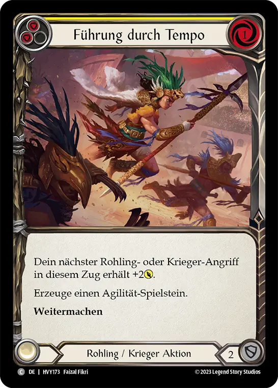 Card: Lead with Speed (yel)