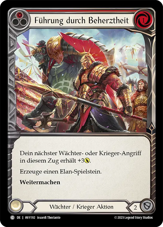 Card: Lead with Heart (red)