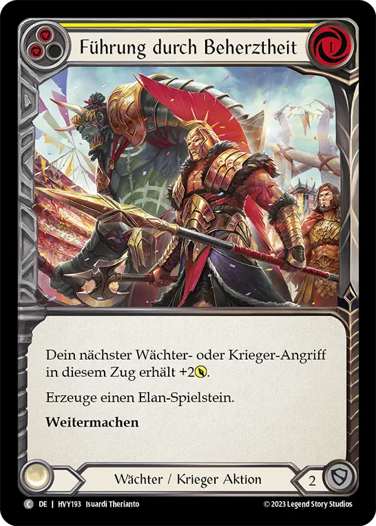 Card: Lead with Heart (yel)
