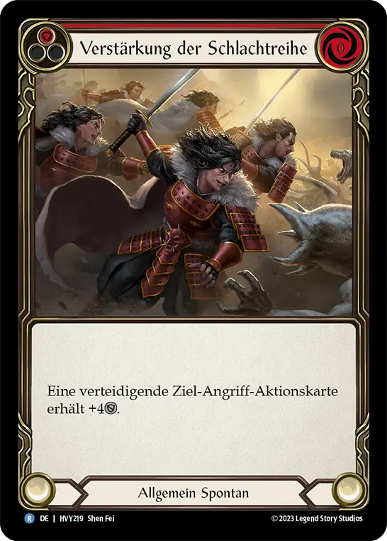 Card: Reinforce the Line (red)