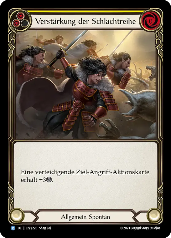 Card: Reinforce the Line (yel)