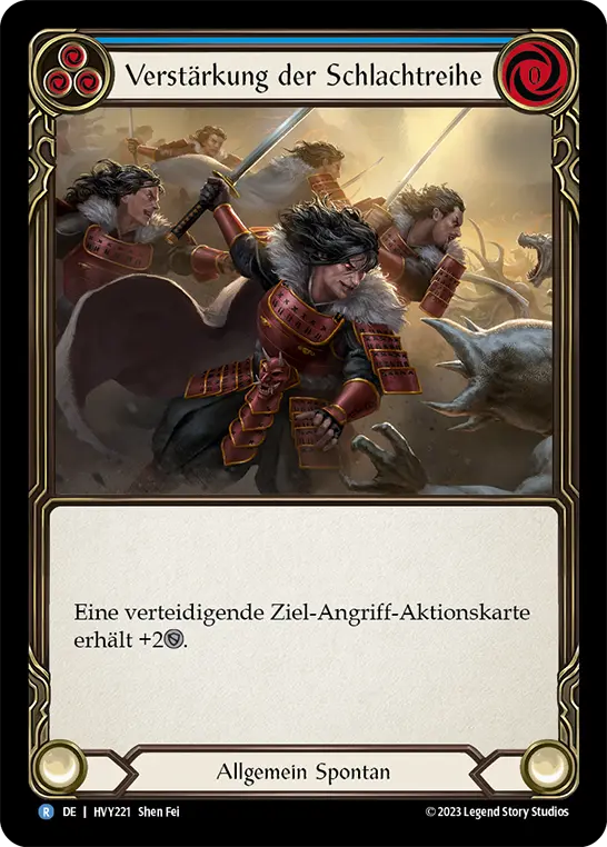 Card: Reinforce the Line (blu)