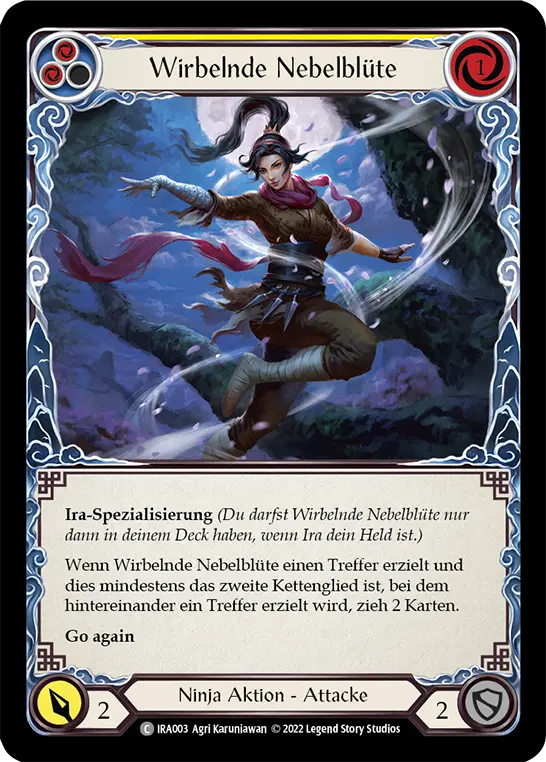 Card: Whirling Mist Blossom (yel)