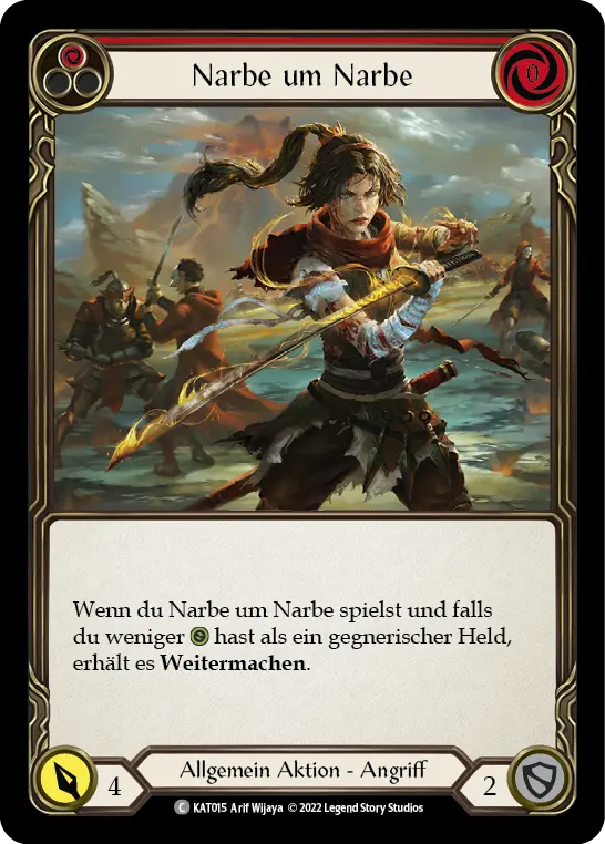 Card: Scar for a Scar (red)