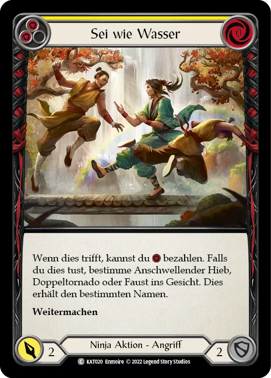 Card: Be Like Water (yel)