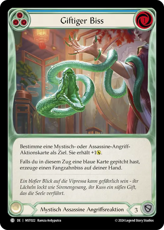 Card: Venomous Bite (blu)