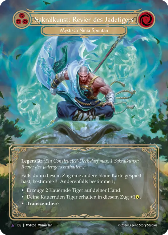 Card: Sacred Art: Jade Tiger Domain (blu)