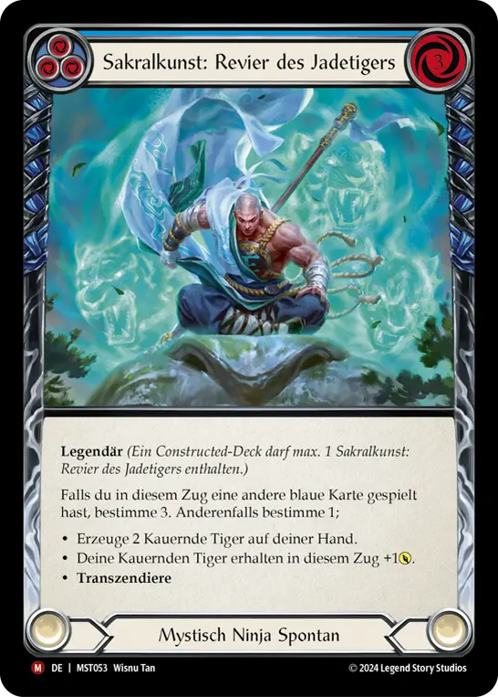 Card: Sacred Art: Jade Tiger Domain (blu)
