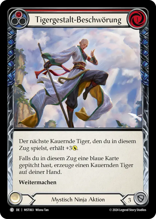 Card: Tiger Form Incantation (red)