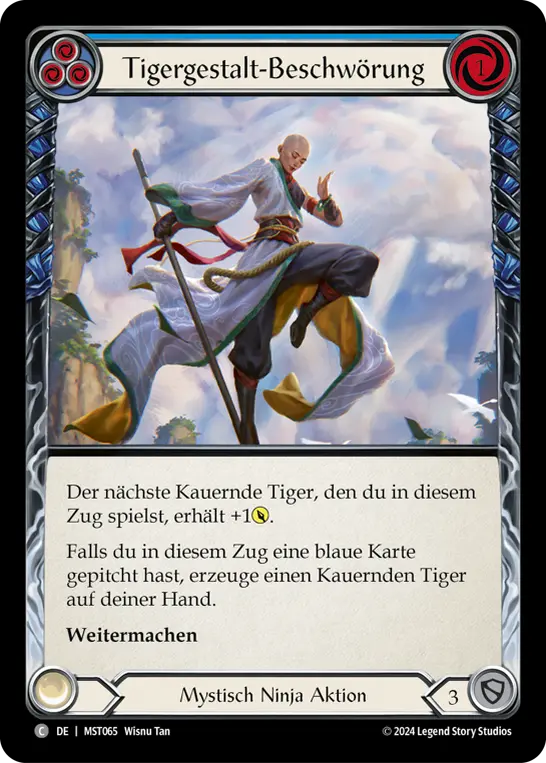 Card: Tiger Form Incantation (blu)