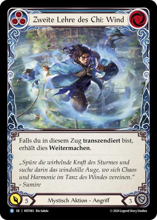 Card: Second Tenet of Chi: Wind (blu)
