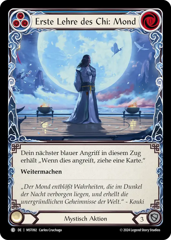 Card: First Tenet of Chi: Moon (blu)