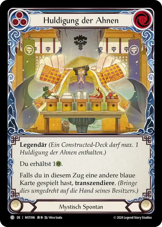Card: Homage to Ancestors (blu)