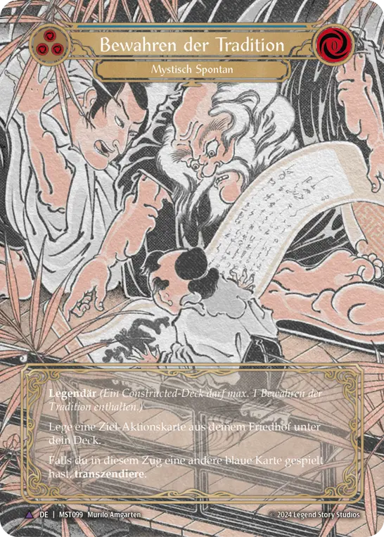 Card: Preserve Tradition (blu)