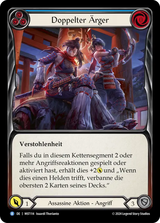 Card: Double Trouble (blu)