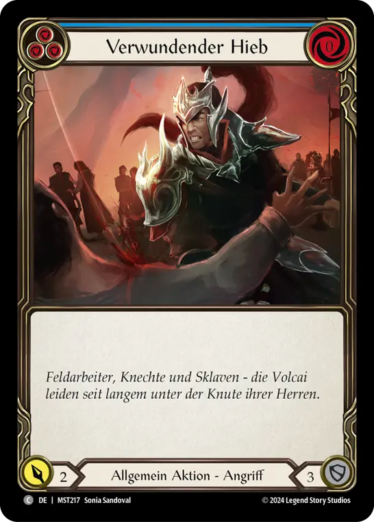 Card: Wounding Blow (blu)