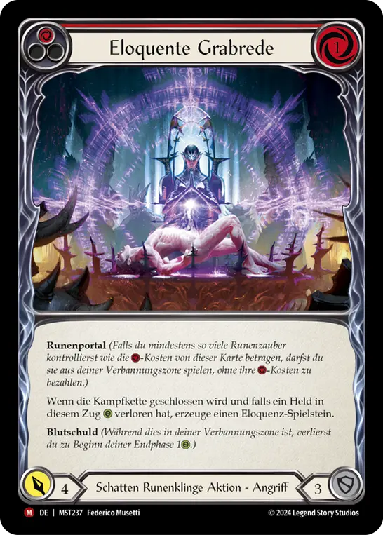 Card: Eloquent Eulogy (red)