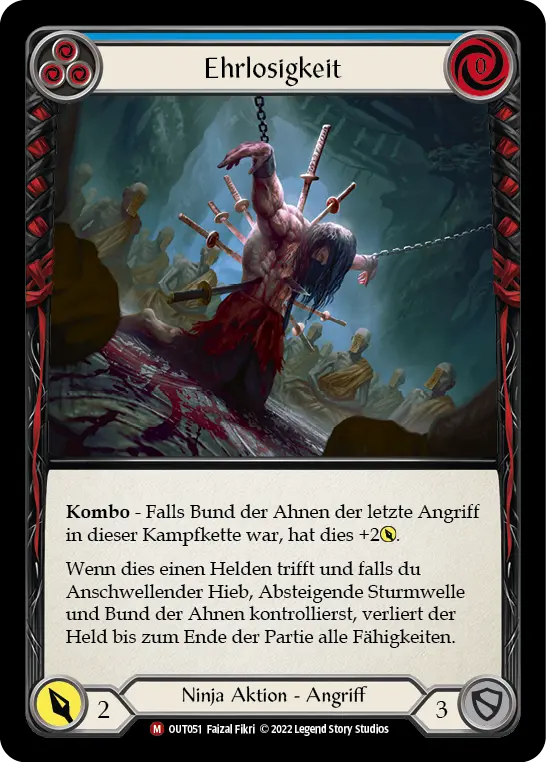 Card: Dishonor (blu)
