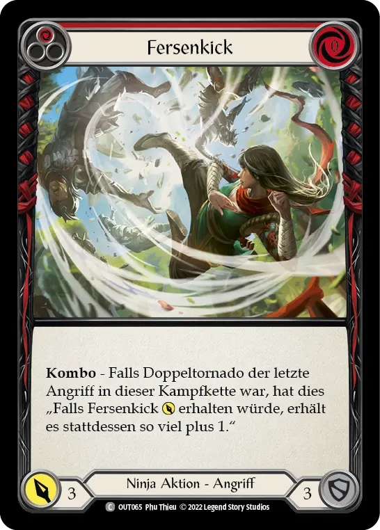Card: Back Heel Kick (red)