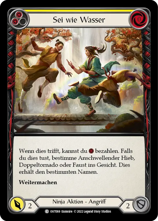 Card: Be Like Water (yel)