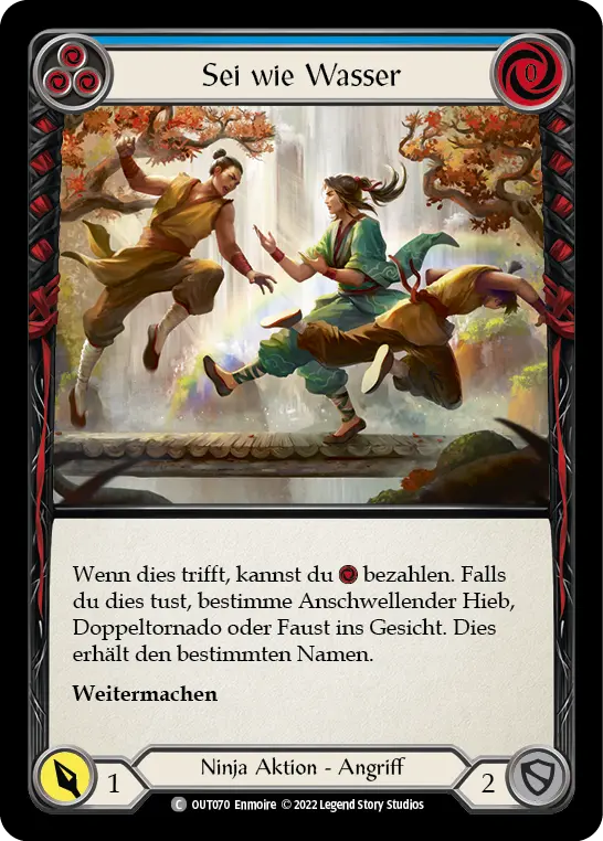 Card: Be Like Water (blu)
