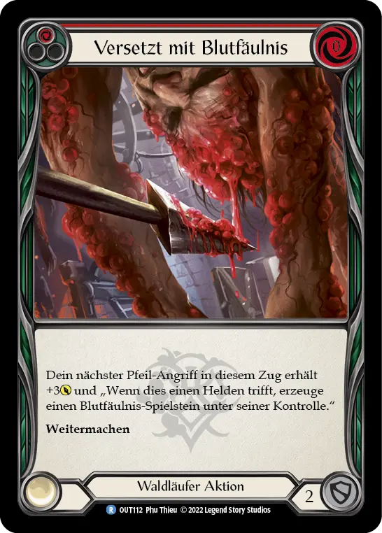 Card: Lace with Bloodrot (red)