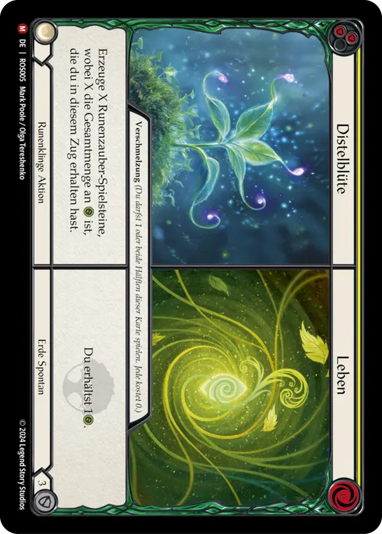 Card: Thistle Bloom||Life (yel)
