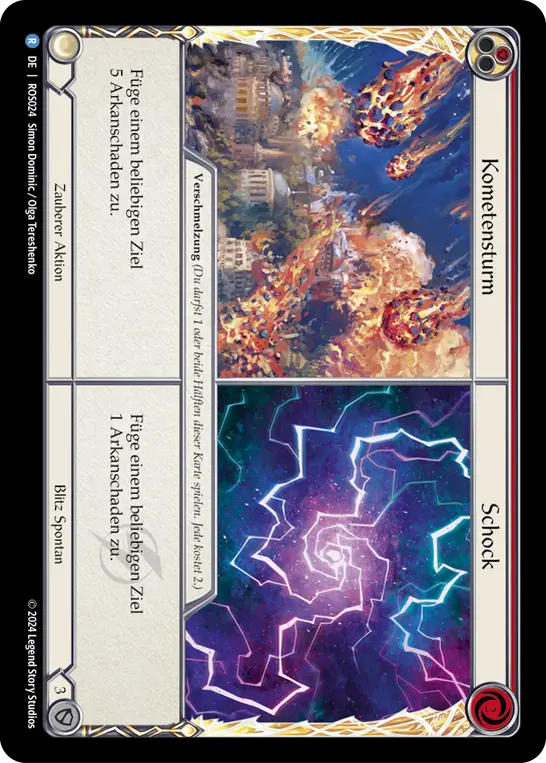 Card: Comet Storm||Shock (red)