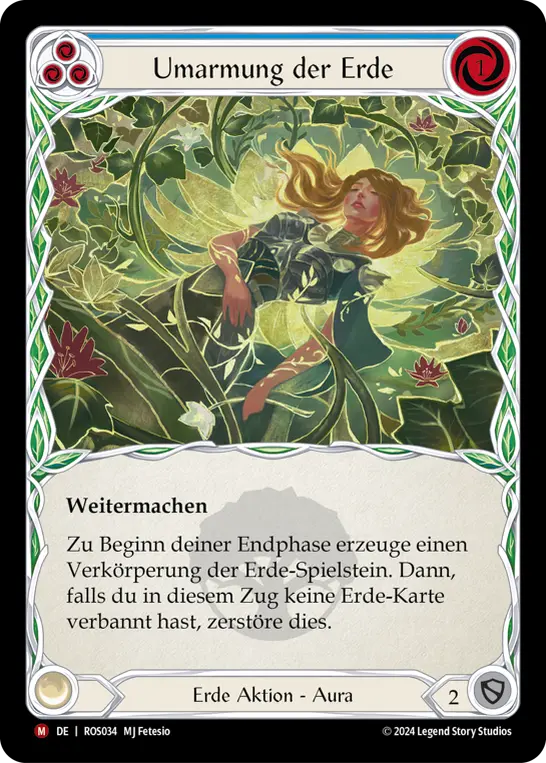 Card: Earth's Embrace (blu)