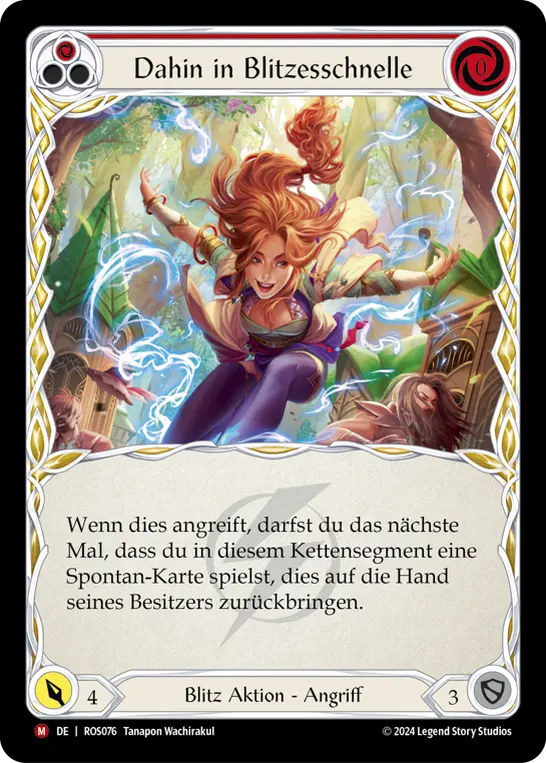 Card: Gone in a Flash (red)