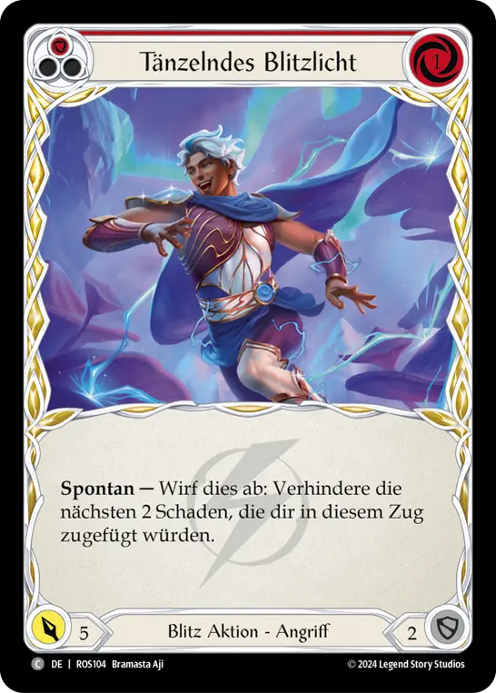 Card: Trip the Light Fantastic (red)