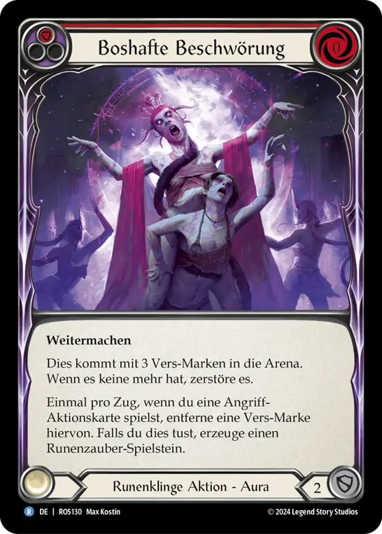Card: Malefic Incantation (red)