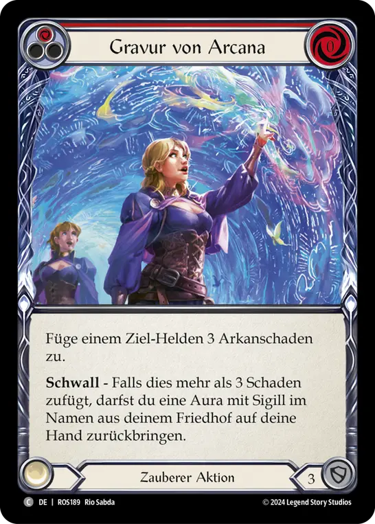 Card: Etchings of Arcana (red)