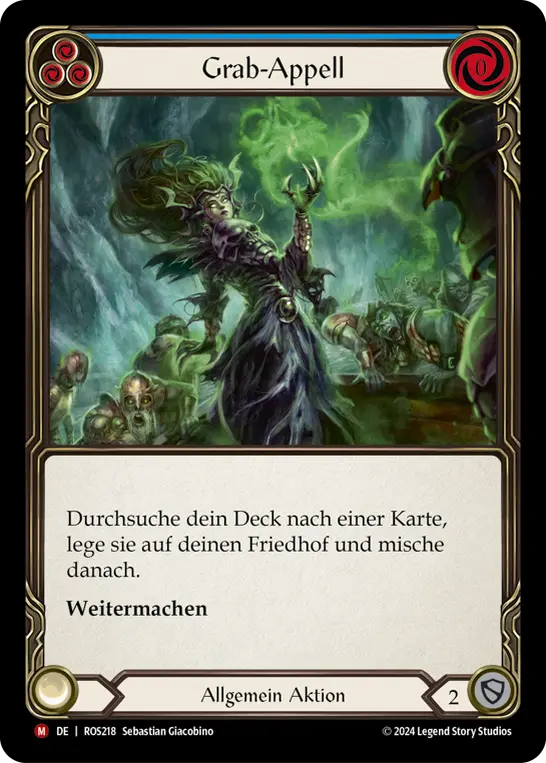 Card: Call to the Grave (blu)