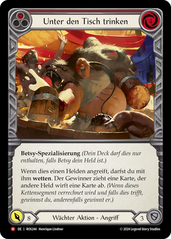 Card: Drink 'Em Under the Table (red)