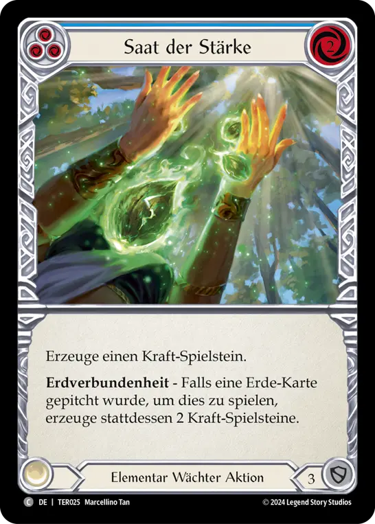 Card: Seeds of Strength (blu)