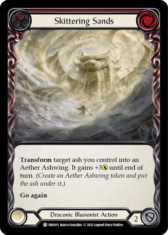 Card: Skittering Sands (red)