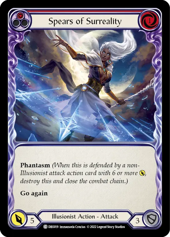 Card: Spears of Surreality (red)