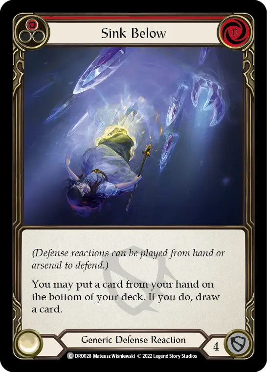 Card: Sink Below (red)