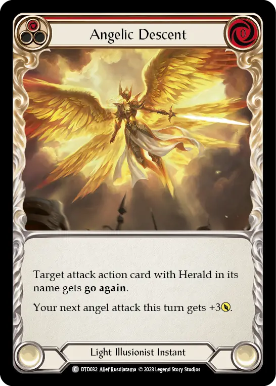 Card: Angelic Descent (red)