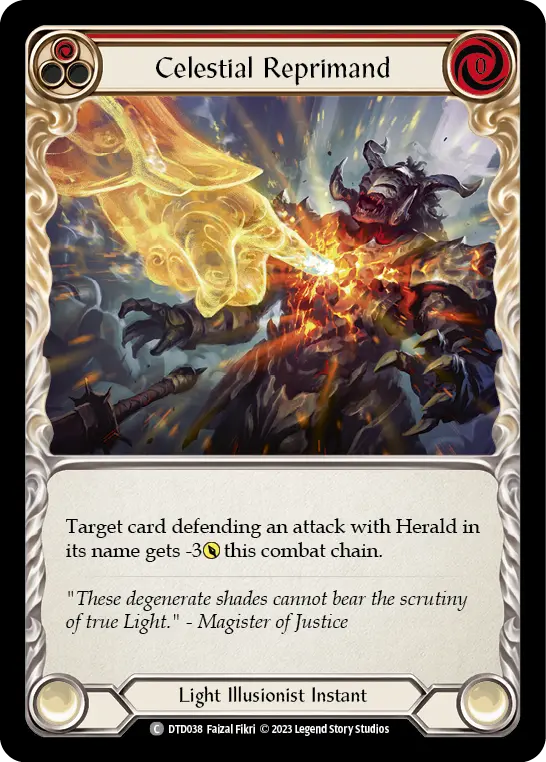 Card: Celestial Reprimand (red)