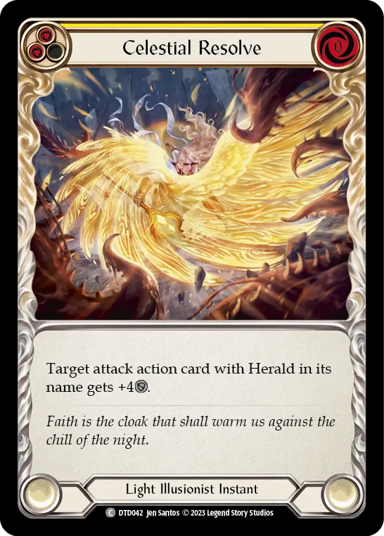 Card: Celestial Resolve (yel)