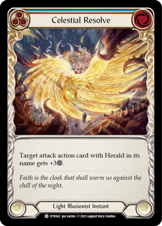 Card: Celestial Resolve (blu)